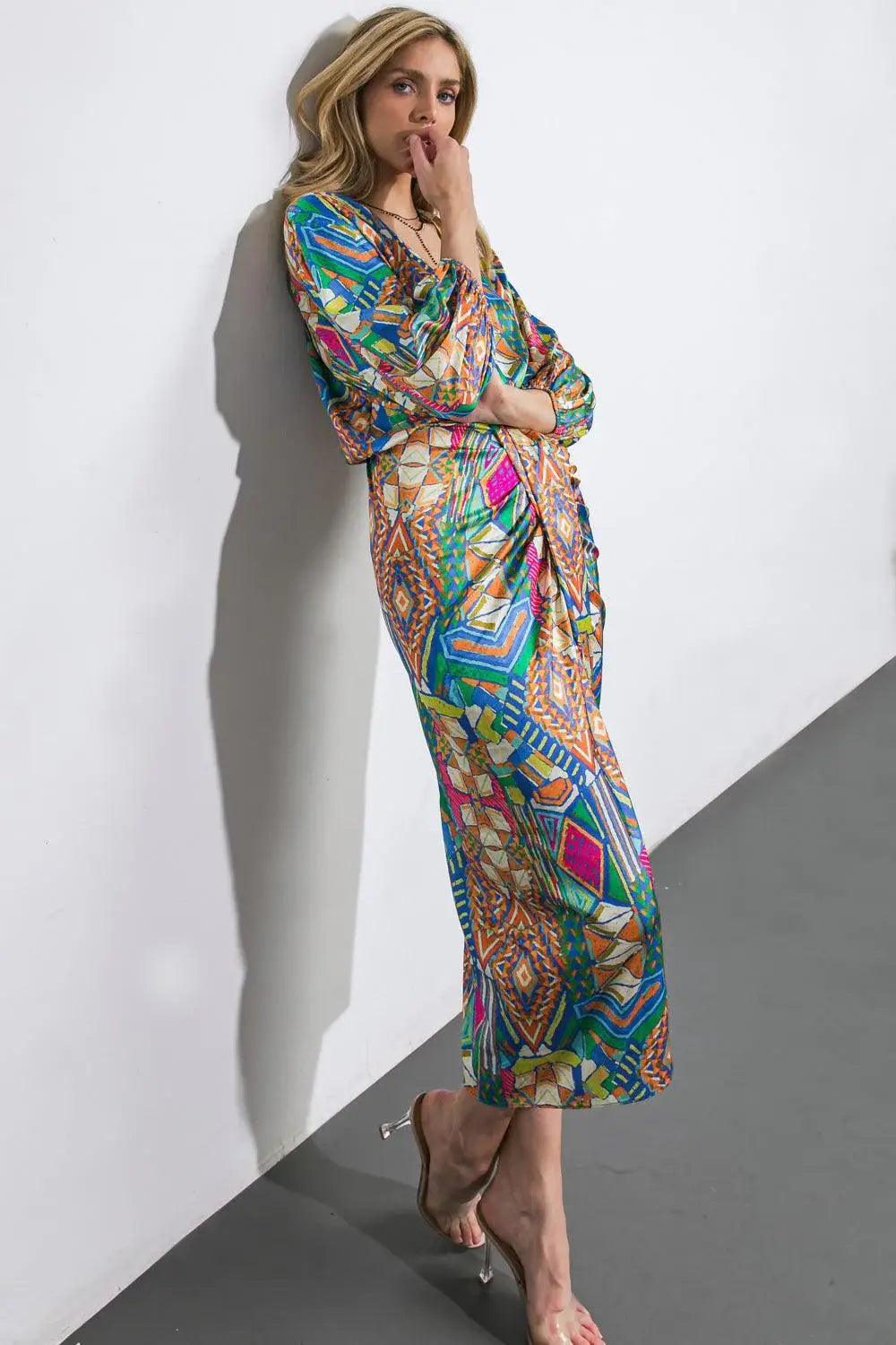 NOTHING'S CHANGED WOVEN MIDI DRESS - Flying Tomato - Flyclothing LLC