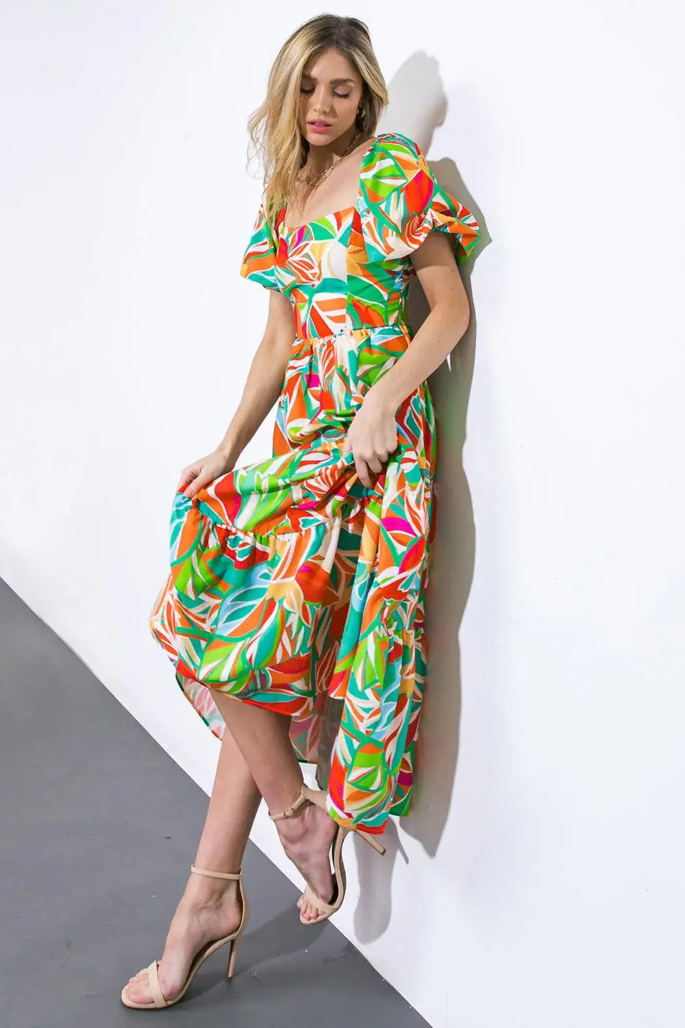 LONG LOST LOVER WOVEN MIDI DRESS - Flying Tomato - Flyclothing LLC