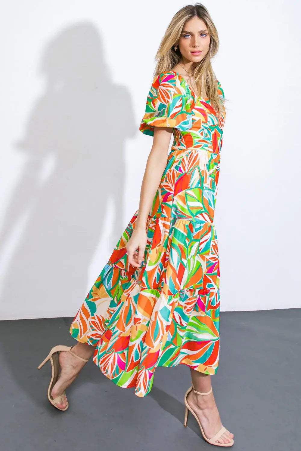 LONG LOST LOVER WOVEN MIDI DRESS - Flying Tomato - Flyclothing LLC