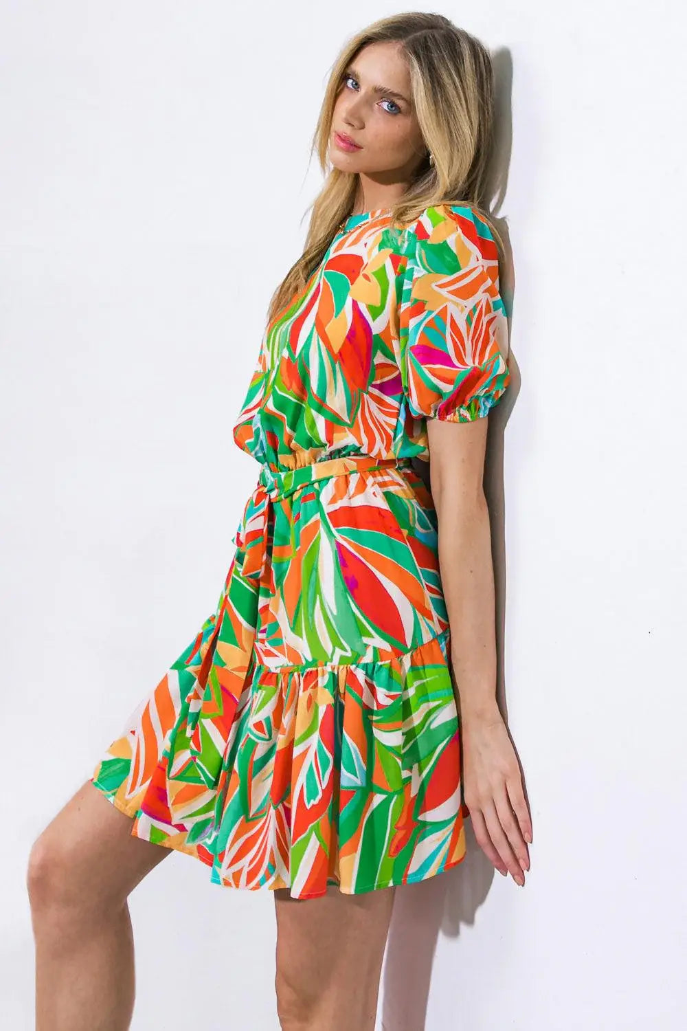 TIME TO START WOVEN MINI DRESS - Flying Tomato - Flyclothing LLC