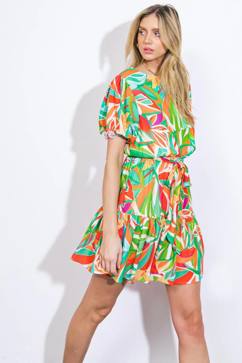 TIME TO START WOVEN MINI DRESS - Flying Tomato - Flyclothing LLC