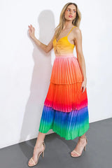 SEEING YOU AGAIN WOVEN MIDI DRESS - Flying Tomato - Flyclothing LLC
