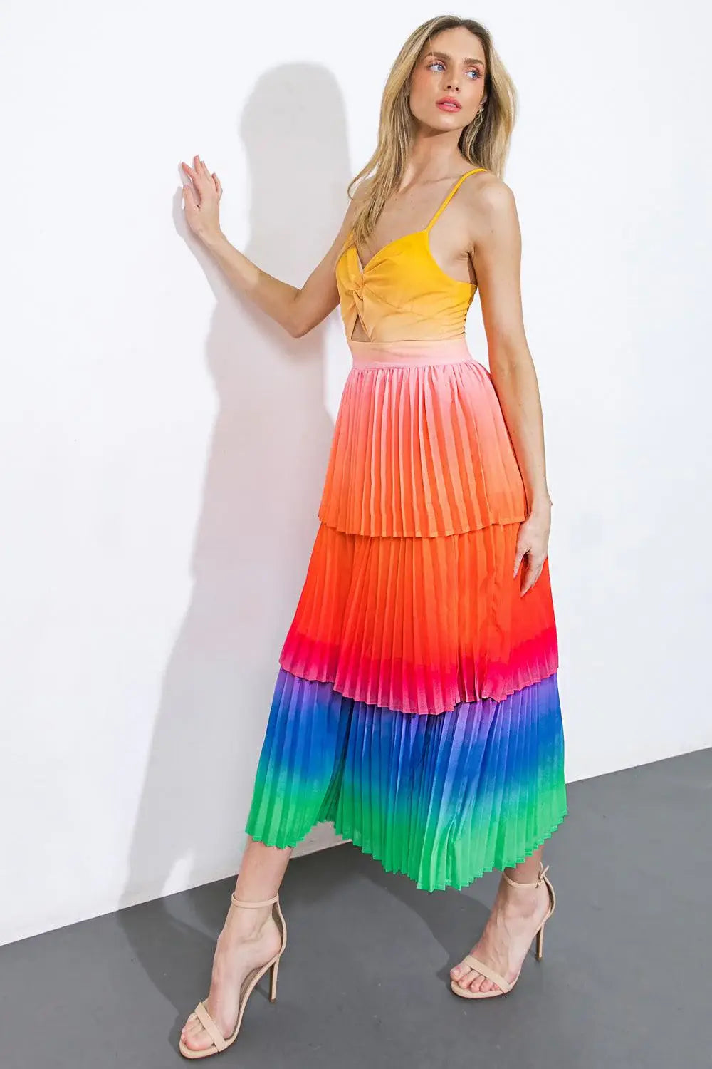 SEEING YOU AGAIN WOVEN MIDI DRESS - Flying Tomato - Flyclothing LLC