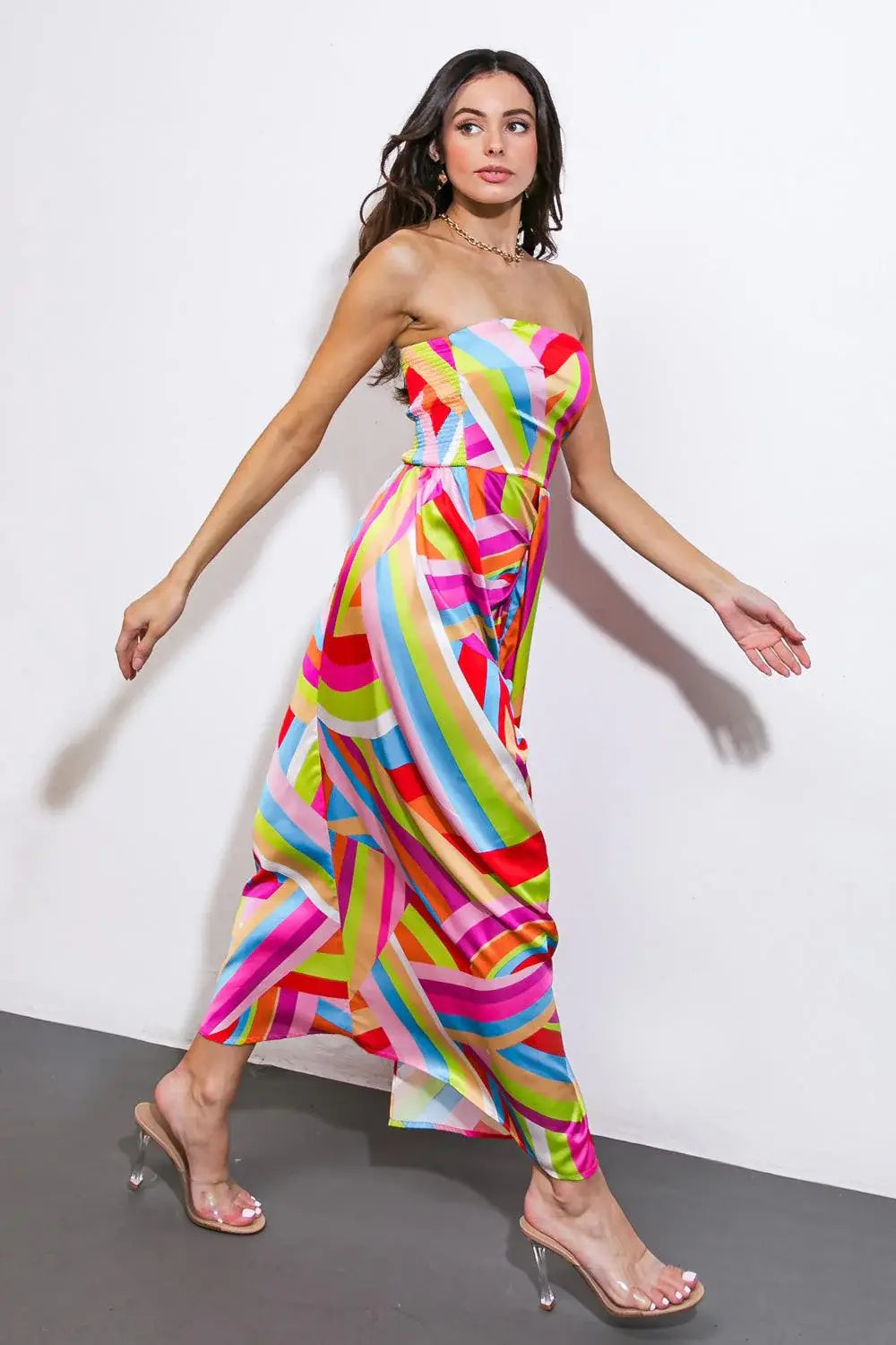 I'VE SEEN IT ALL WOVEN MIDI DRESS - Flying Tomato - Flyclothing LLC