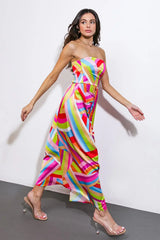 I'VE SEEN IT ALL WOVEN MIDI DRESS - Flying Tomato - Flyclothing LLC