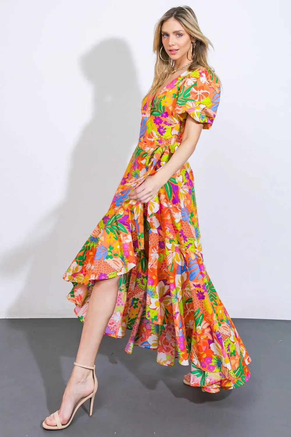 GARDEN OF LIFE WOVEN MIDI DRESS - Flying Tomato - Flyclothing LLC