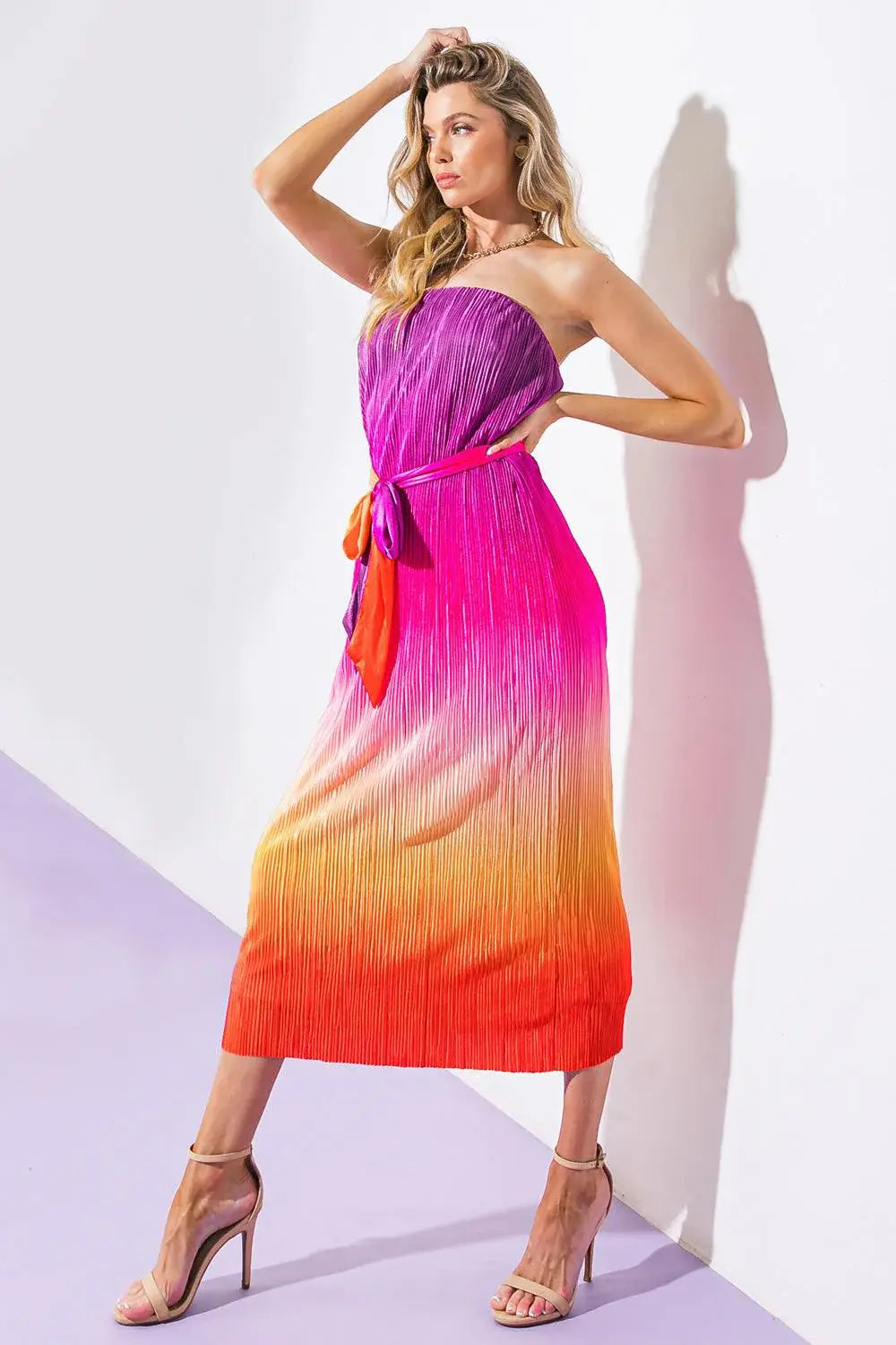 GIVE IT A GO IN GARDEN MIDI DRESS - Flying Tomato - Flyclothing LLC