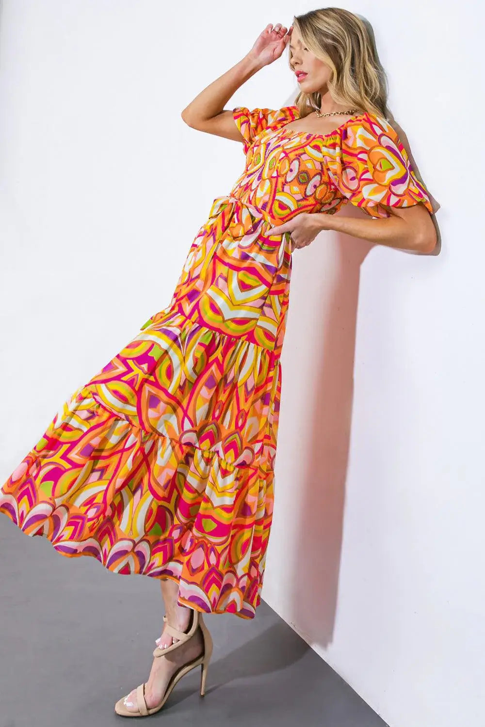 IT'S YOUR PLACE WOVEN MIDI DRESS - Flying Tomato - Flyclothing LLC
