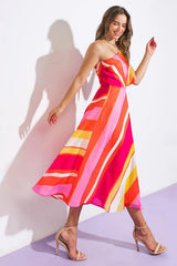 SWEETEN THE DAY WOVEN MIDI DRESS - Flying Tomato - Flyclothing LLC