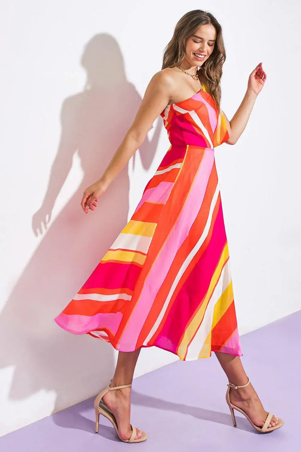 SWEETEN THE DAY WOVEN MIDI DRESS - Flying Tomato - Flyclothing LLC