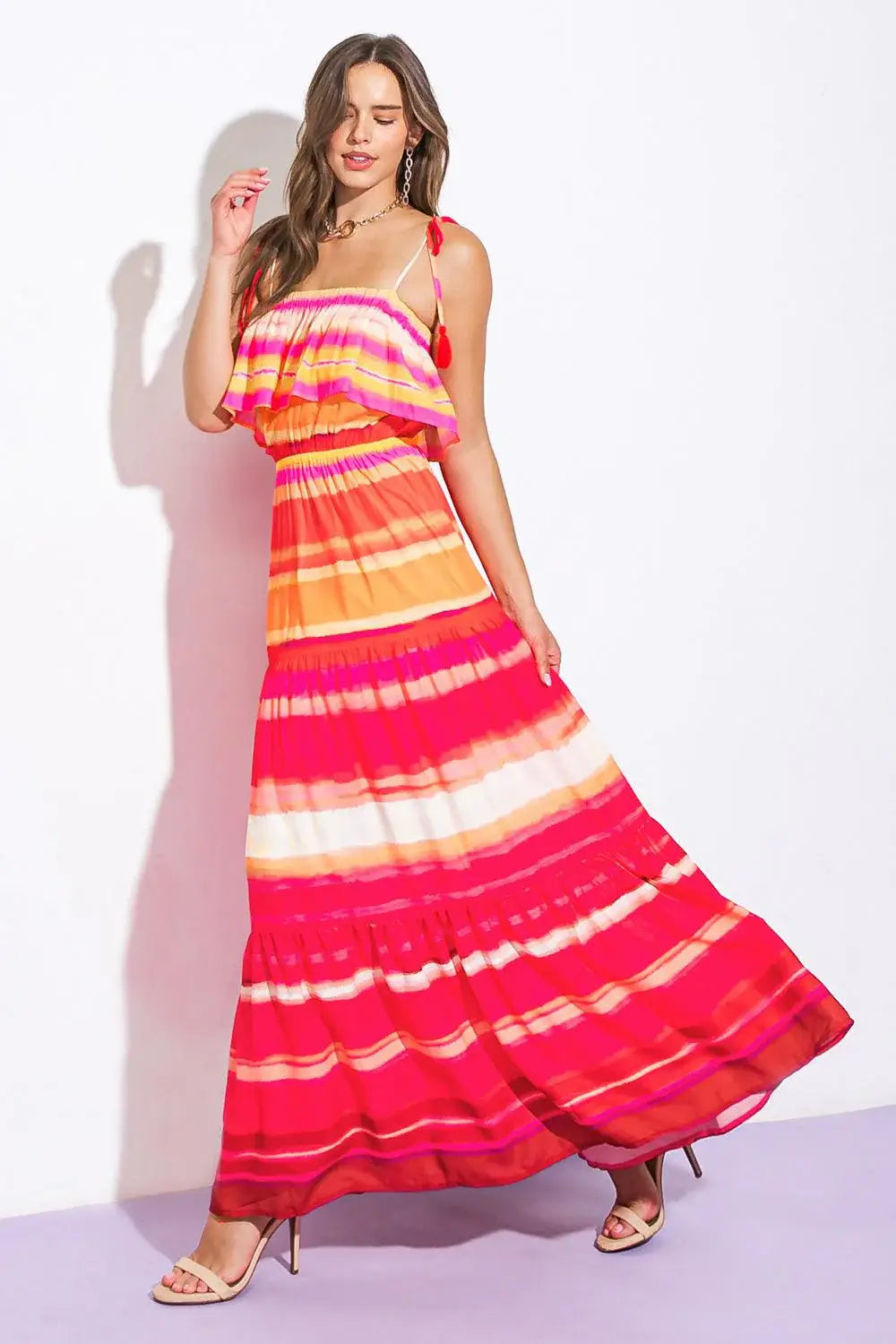MY DEAREST DARLING WOVEN MAXI DRESS - Flying Tomato - Flyclothing LLC