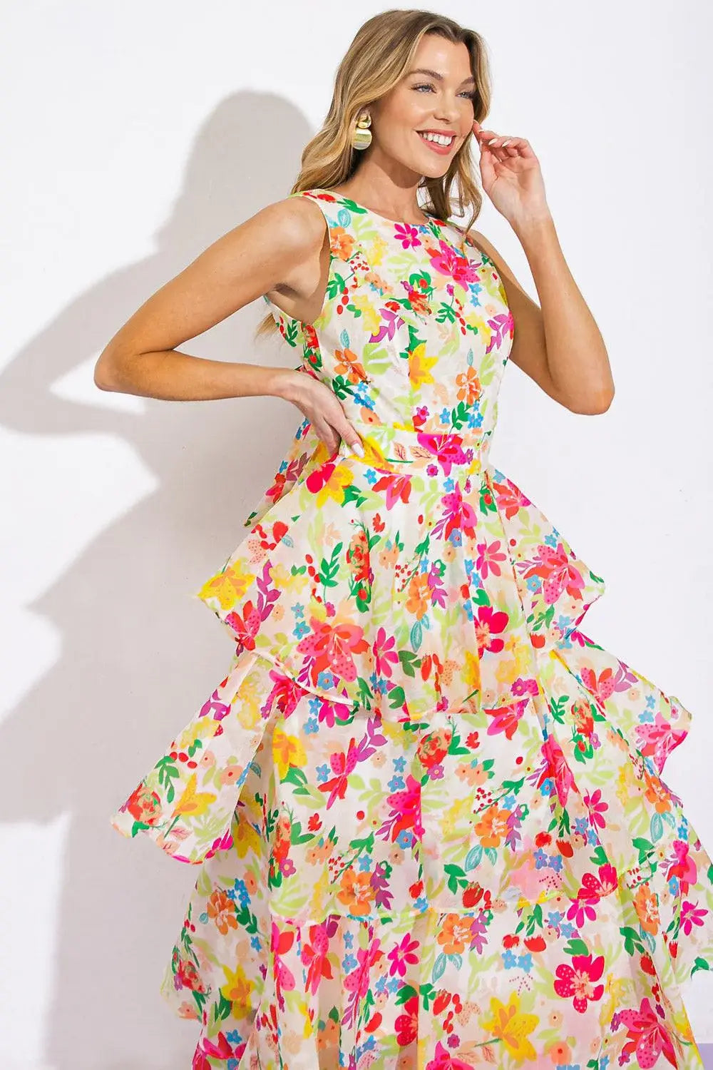 DEL REY HIGH RISE WOVEN MAXI DRESS - Flying Tomato - Flyclothing LLC