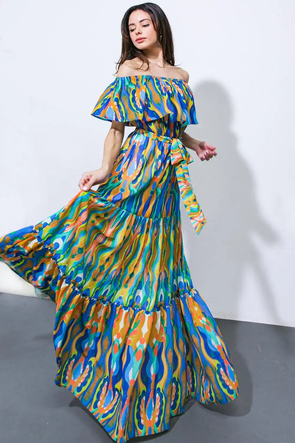 DARE TO BE YOU WOVEN MAXI DRESS - Flying Tomato - Flyclothing LLC