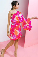 DESERT EXPRESS WOVEN SATIN MINI DRESS - Flying Tomato - Flyclothing LLC