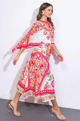 STUCK ON YOU WOVEN MIDI DRESS - Flying Tomato - Flyclothing LLC