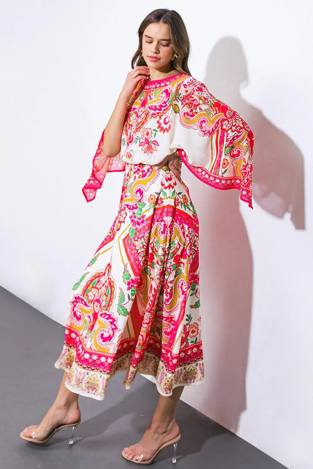 STUCK ON YOU WOVEN MIDI DRESS - Flying Tomato - Flyclothing LLC