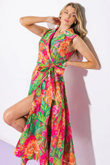 EVERYDAY DREAMS WOVEN MIDI DRESS - Flying Tomato - Flyclothing LLC