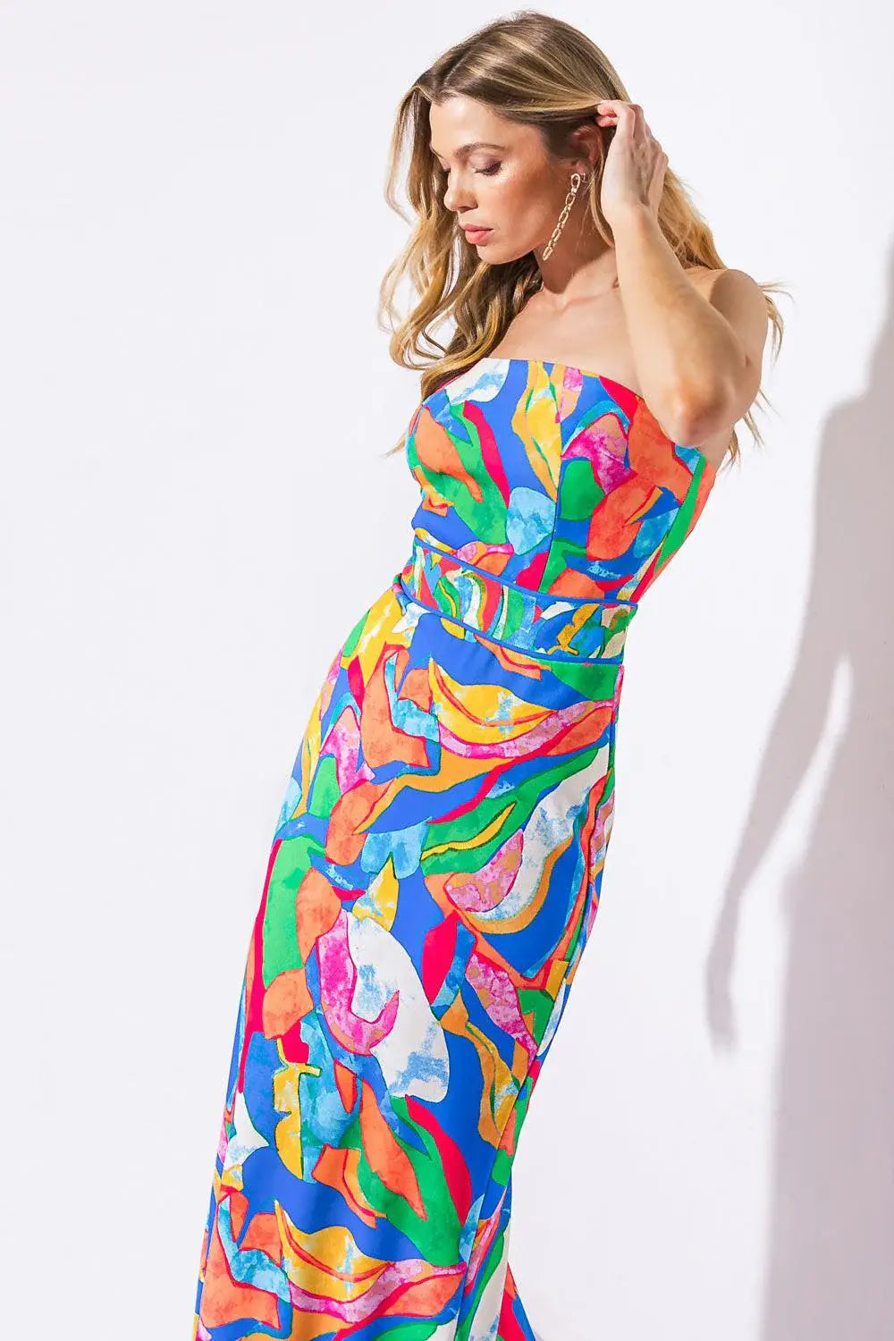 SEEKING SUN PONTI MIDI DRESS - Flying Tomato - Flyclothing LLC