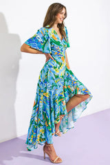 UNEXPECTED SURPRISE WOVEN HI-LO DRESS - Flying Tomato - Flyclothing LLC