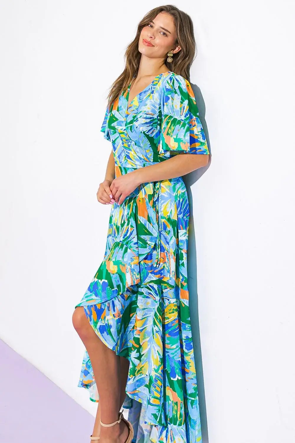 UNEXPECTED SURPRISE WOVEN HI-LO DRESS - Flying Tomato - Flyclothing LLC