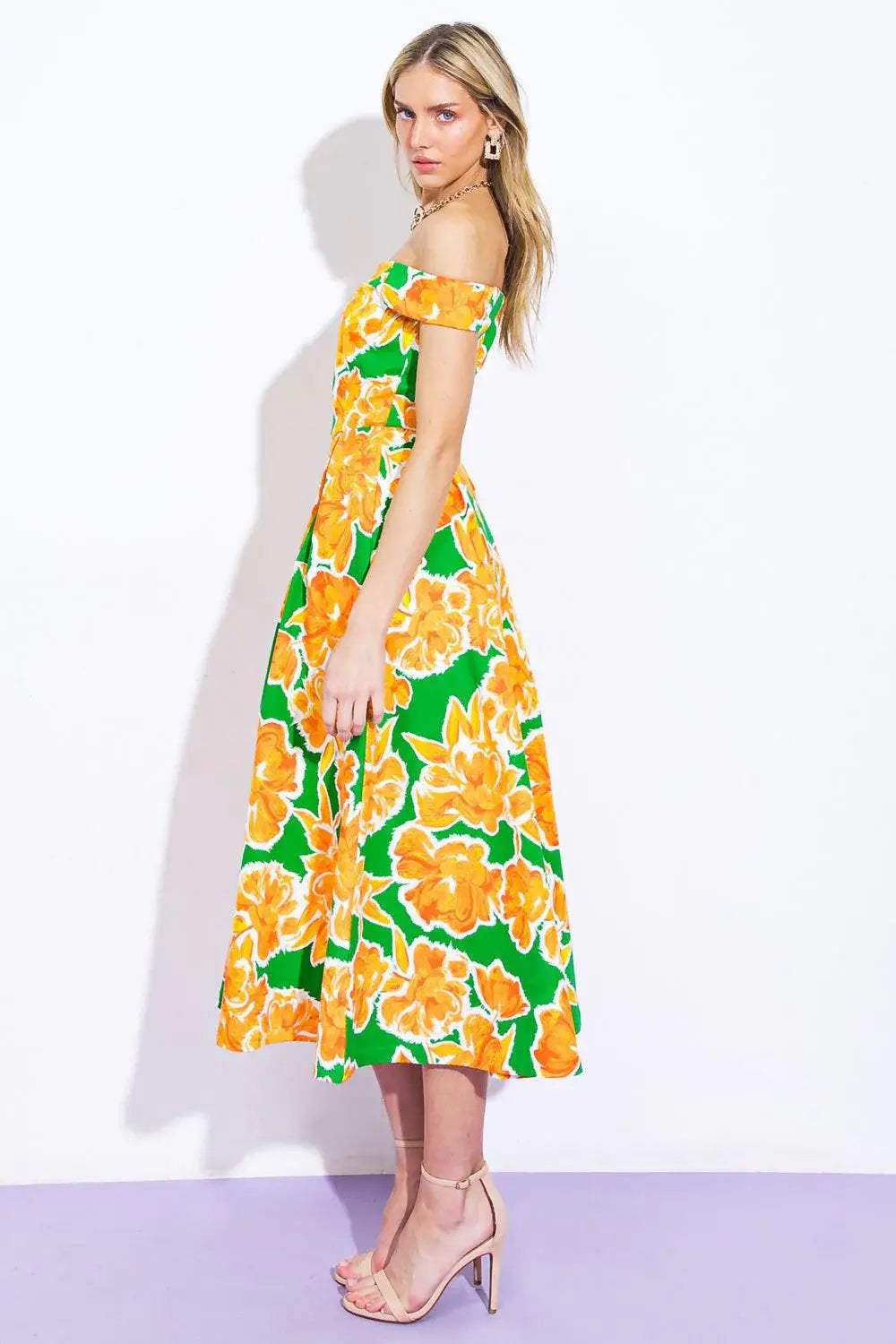 WHERE I WANT TO BE TWILL MIDI DRESS - Flying Tomato - Flyclothing LLC