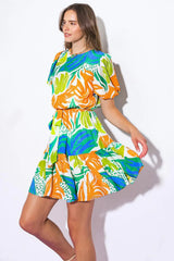 LISTEN TO THE MUSIC WOVEN MINI DRESS - Flying Tomato - Flyclothing LLC