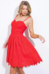 SENSE OF SERENITY WOVEN MINI DRESS - Flying Tomato - Flyclothing LLC