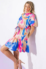 BAYSIDE BRUNCH WOVEN MINI DRESS - Flying Tomato - Flyclothing LLC