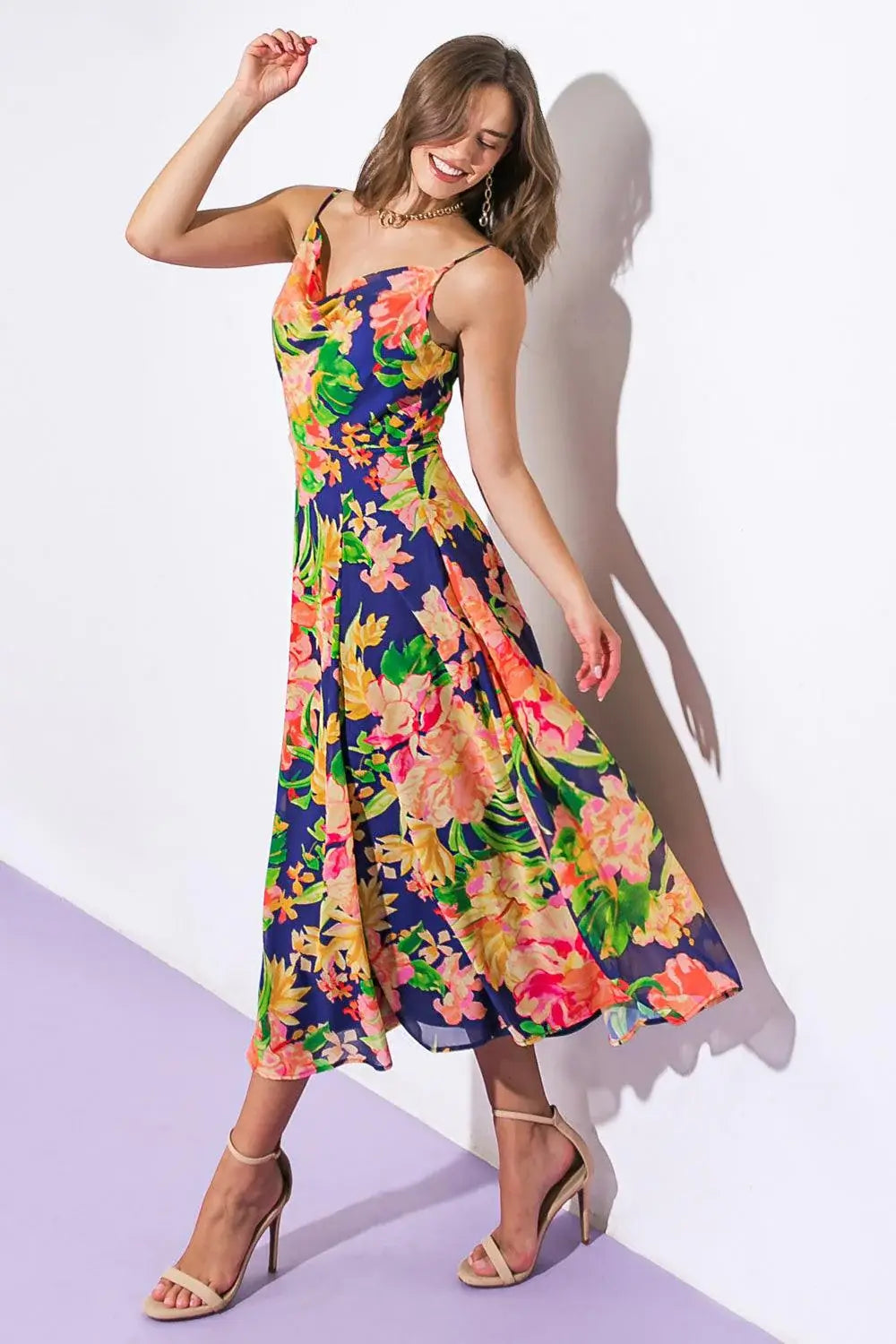 SWEETEST SOUL WOVEN MIDI DRESS - Flying Tomato - Flyclothing LLC