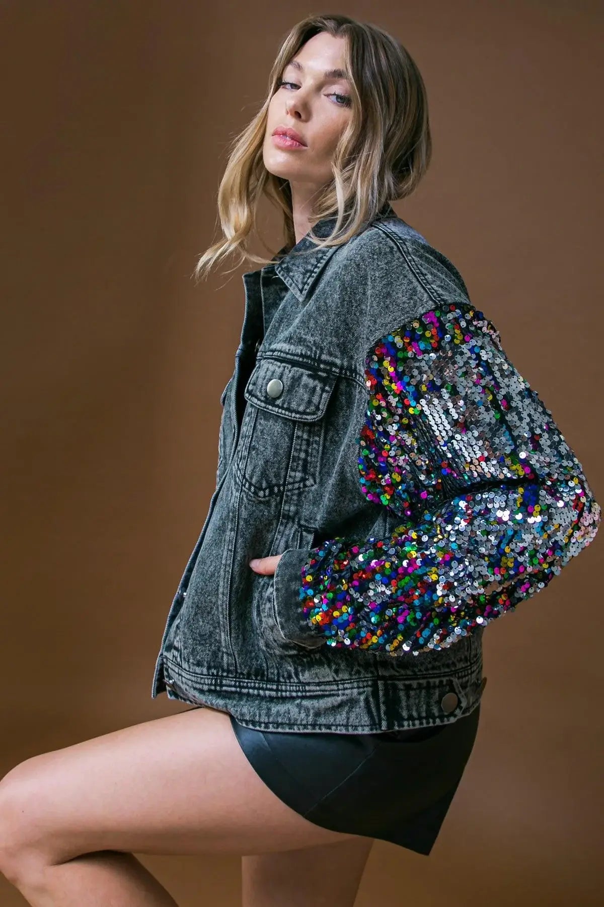 GOING THERE WASHED DENIM JACKET - Flying Tomato - Flyclothing LLC