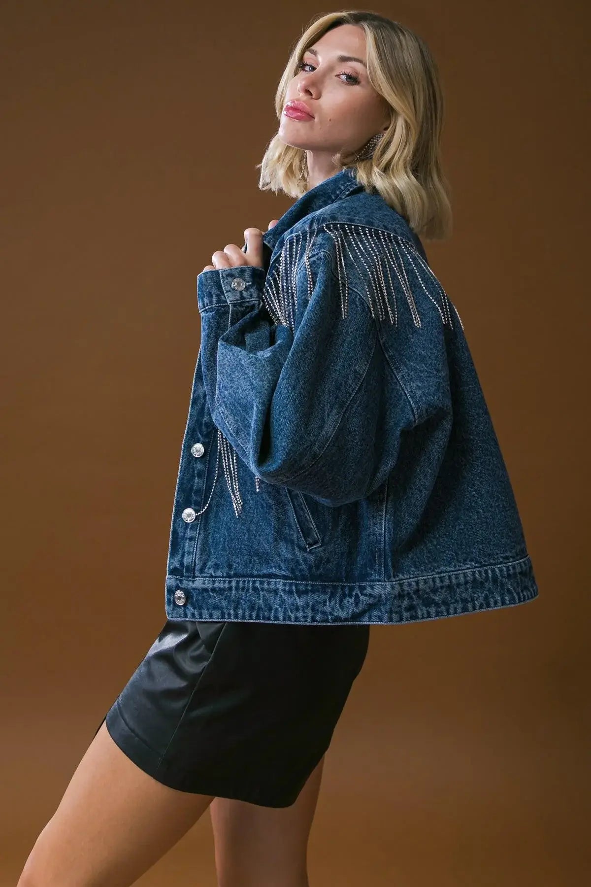 STUNNING EXCELLENCE WASHED DENIM JACKET - Flying Tomato - Flyclothing LLC