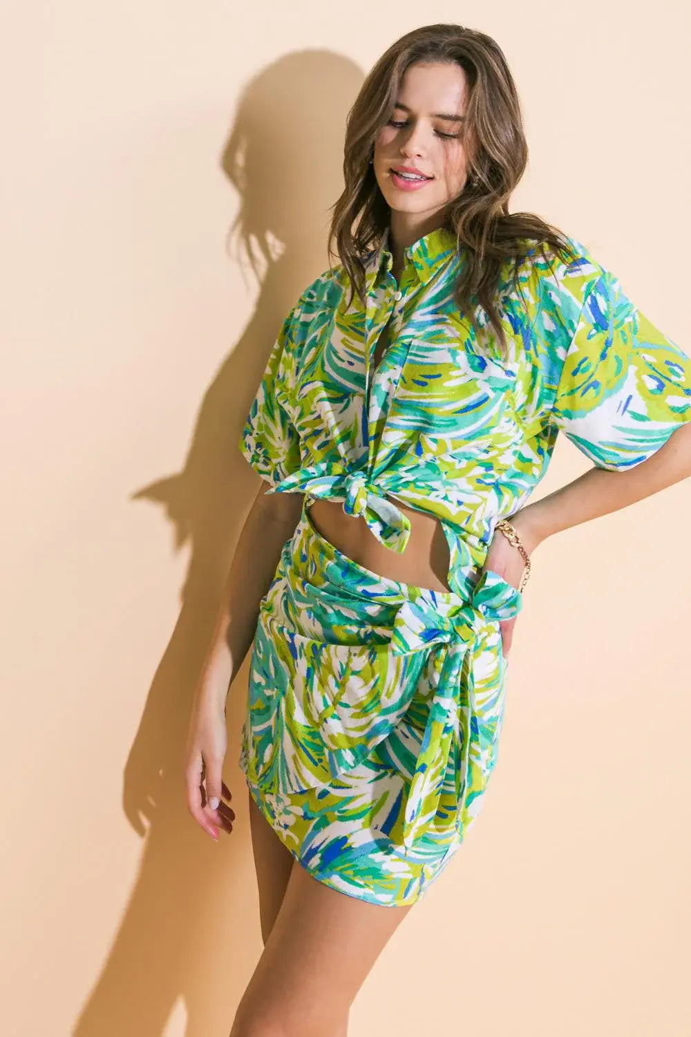SPLASH AROUND WOVEN MINI SKIRT - Flying Tomato - Flyclothing LLC