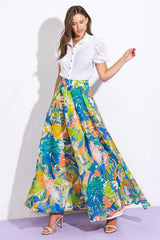 COASTAL CHIC WOVEN MAXI SKIRT - Flying Tomato - Flyclothing LLC