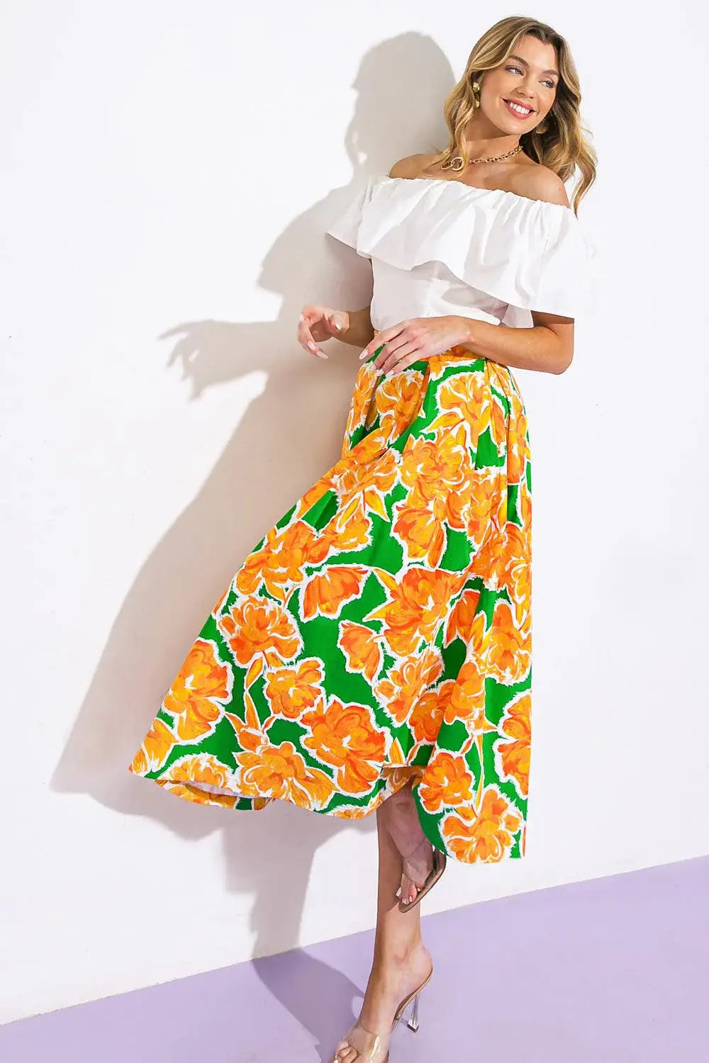 LIVE YOUR TRUTH WOVEN SKIRT - Flying Tomato - Flyclothing LLC