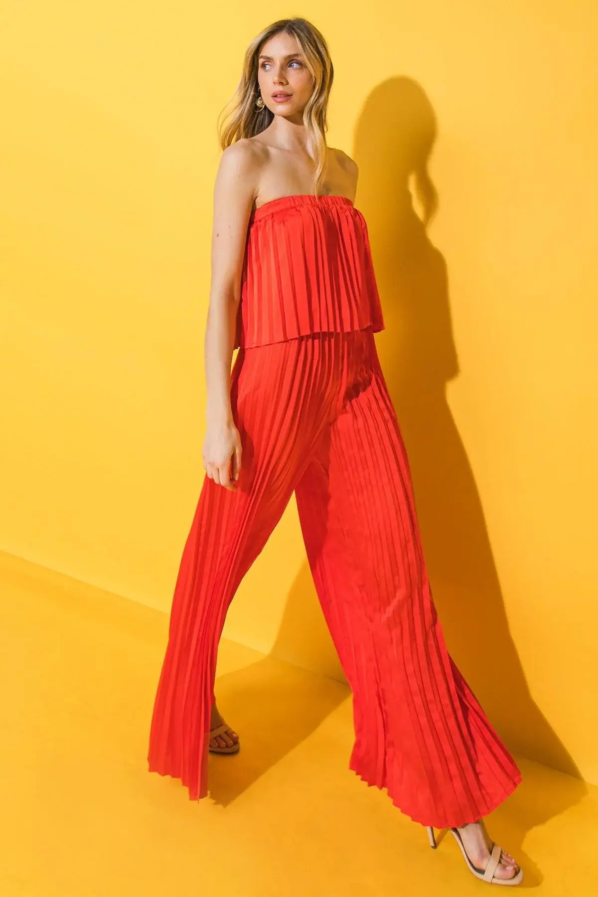 MY RED TOMATO WOVEN JUMPSUIT - Flying Tomato - Flyclothing LLC