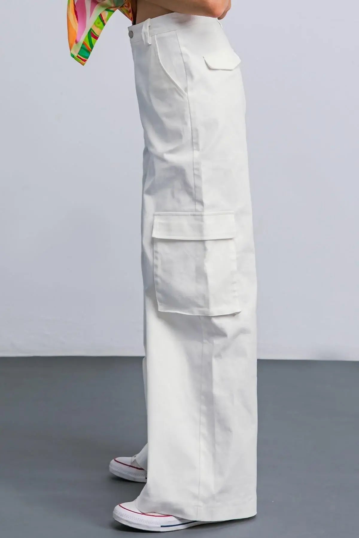 ADORABLE POSH WOVEN CARGO PANTS - Flying Tomato - Flyclothing LLC