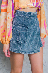 MOMENT MAKER ACID WASH SKORT - Flying Tomato - Flyclothing LLC