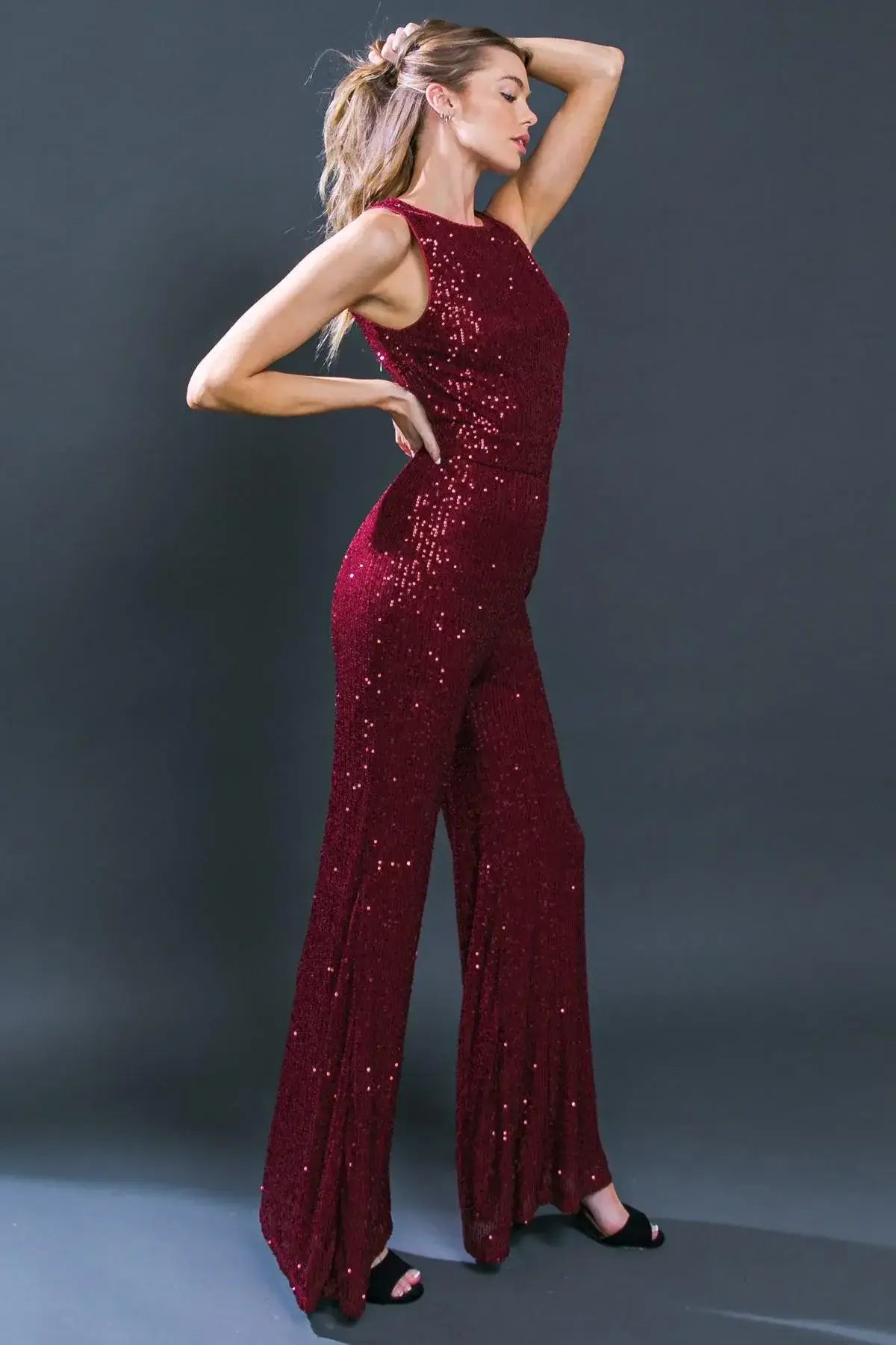 DIVINE WANDERINGS SEQUIN JUMPSUIT - Flying Tomato - Flyclothing LLC