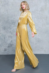 DARE TO DAZZLE PLISSE JUMPSUIT - Flying Tomato - Flyclothing LLC