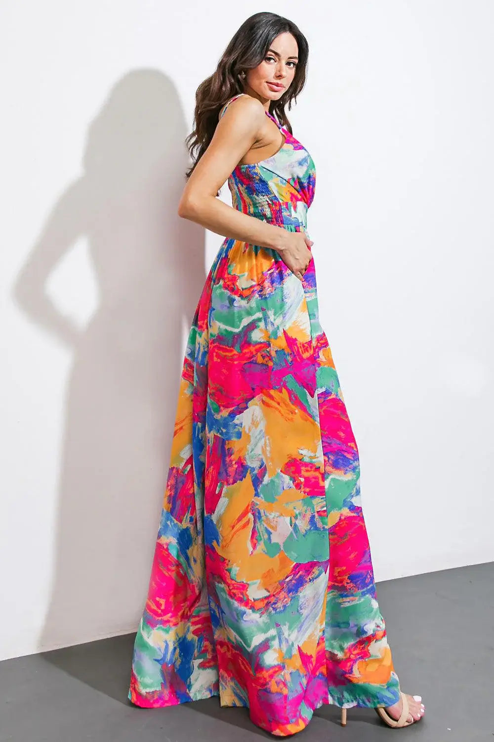 WANDERING AROUND WOVEN JUMPSUIT - Flying Tomato - Flyclothing LLC