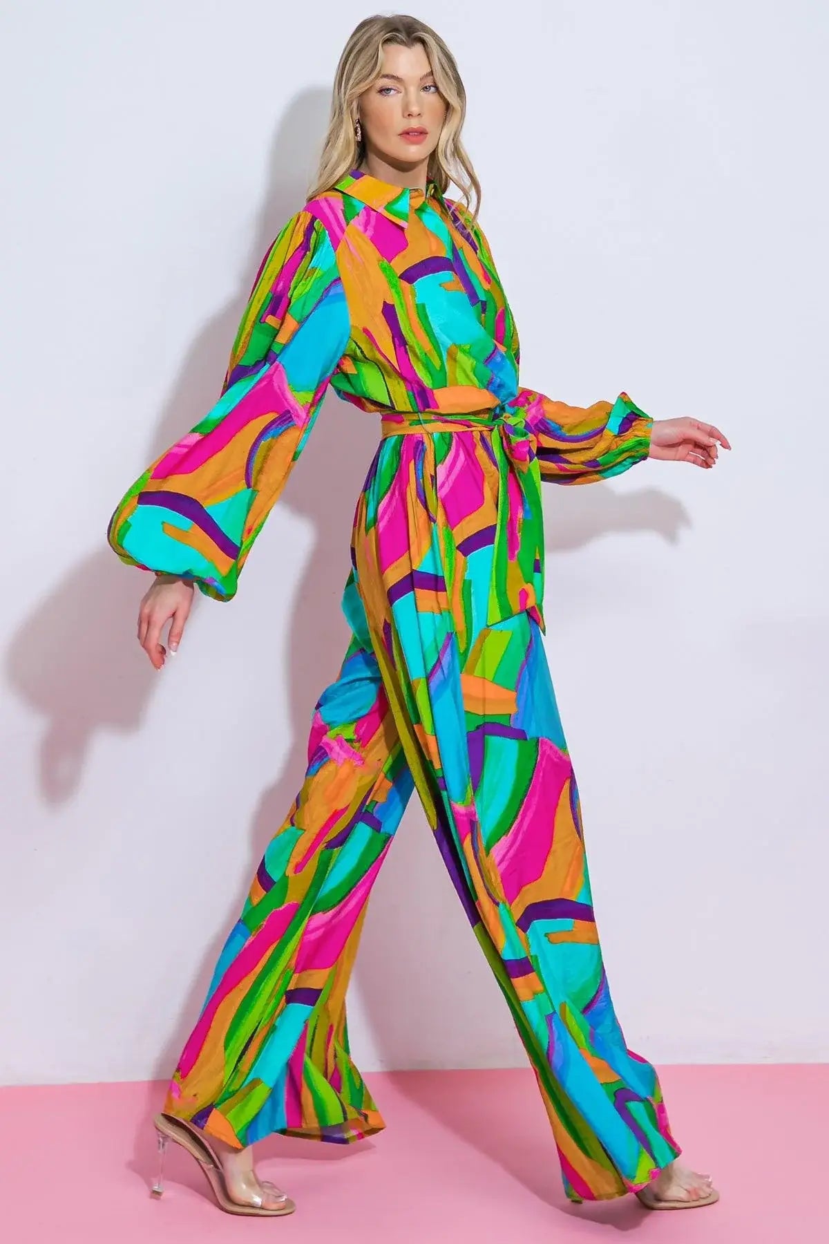 ALL MY HEART WOVEN JUMPSUIT - Flying Tomato - Flyclothing LLC