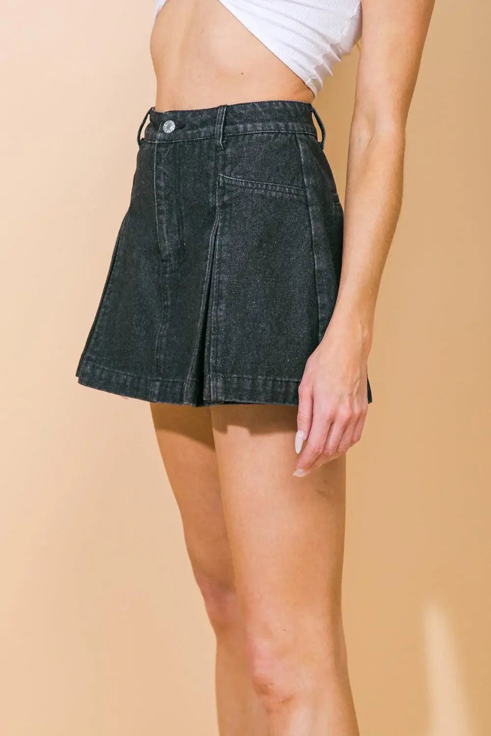 DIAMOND GIRL DENIM SKORT - Flying Tomato - Flyclothing LLC