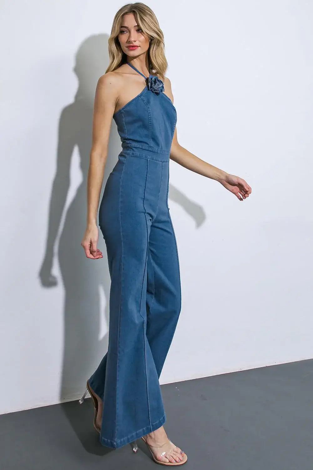 CALL ME LOVELY DENIM JUMPSUIT - Flying Tomato - Flyclothing LLC