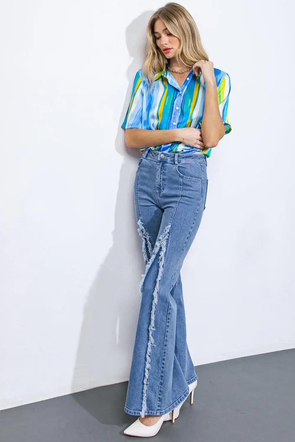 UNDER THE TUSCAN SUN DENIM PANTS - Flying Tomato - Flyclothing LLC