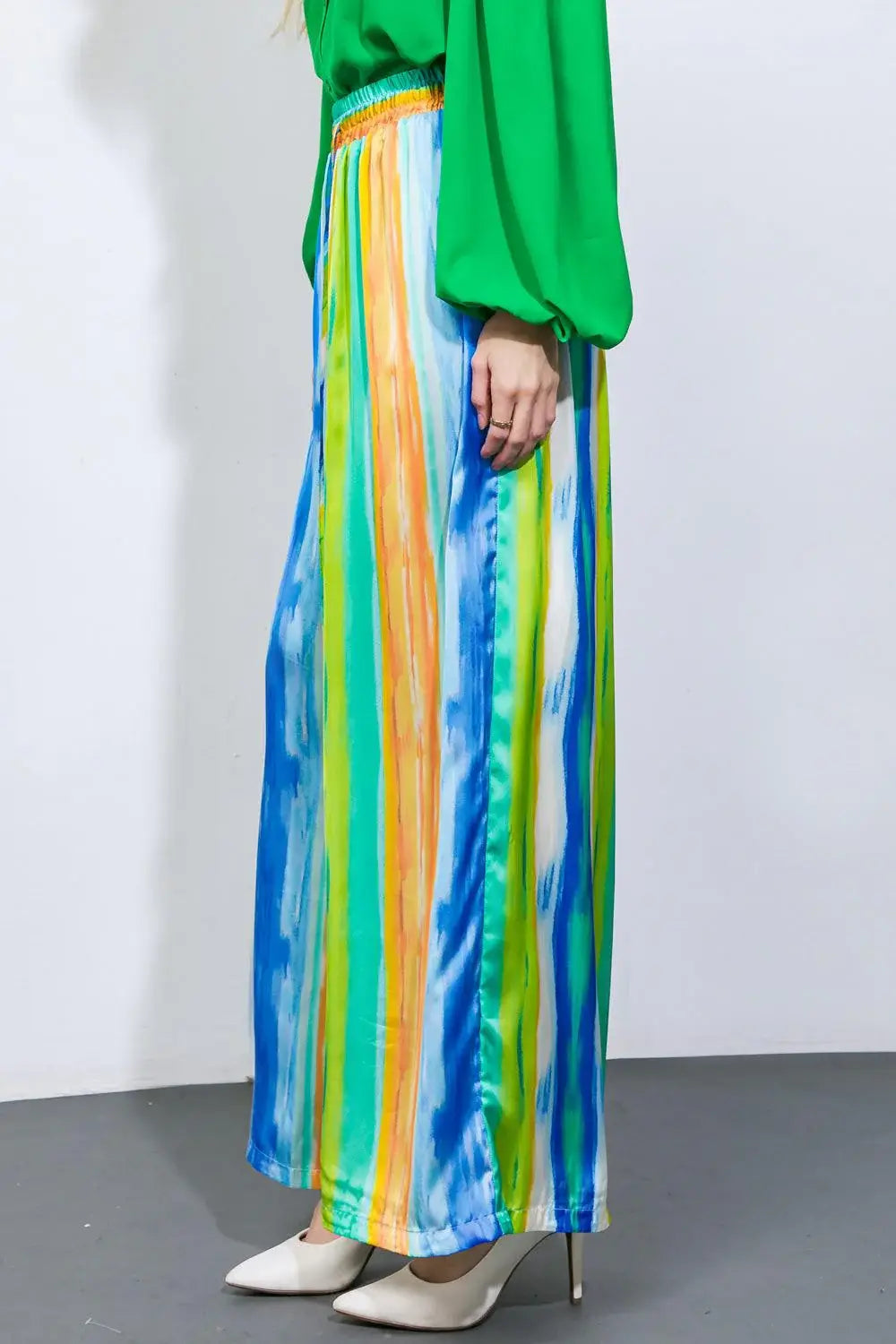 TAKE ME DANCING WOVEN SATIN PANTS - Flying Tomato - Flyclothing LLC