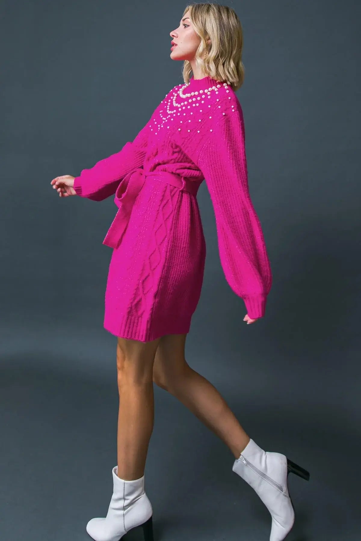 BRING THE VIBES SWEATER MINI DRESS - Flying Tomato - Flyclothing LLC