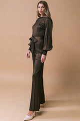 STUNNING STANCE METALLIC SWEATER TUNIN AND PANT SET - Flying Tomato - Flyclothing LLC