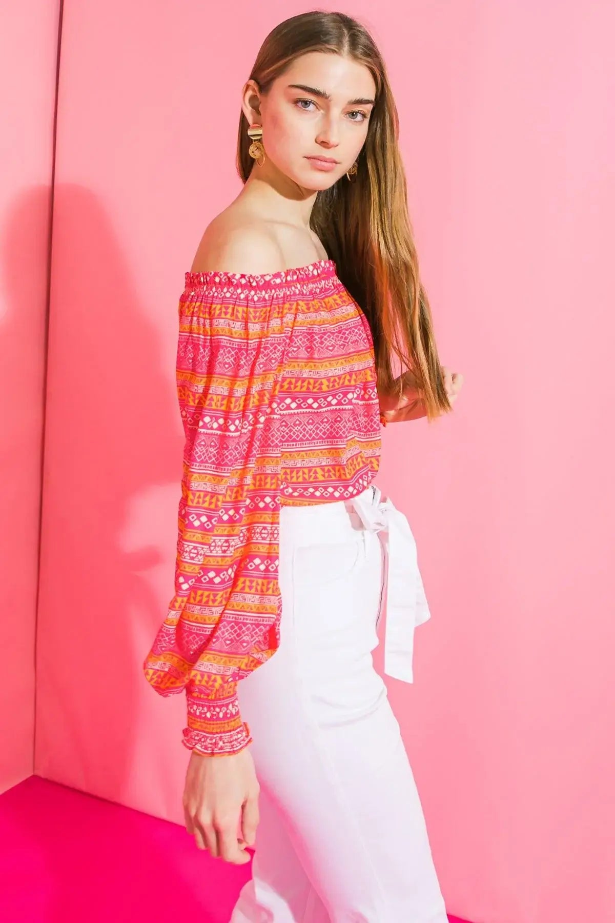 COSMO PLEASE WOVEN TOP - Flying Tomato - Flyclothing LLC