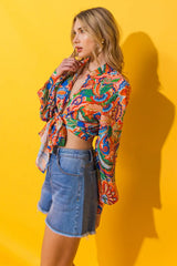 MY HAPPY PLACE WOVEN TOP - Flying Tomato - Flyclothing LLC