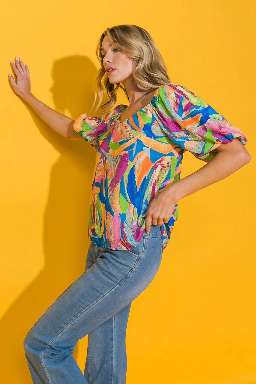 HONESTLY BREATHTAKING WOVEN TOP - Flying Tomato - Flyclothing LLC
